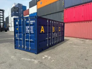 20OD200120RAL5013.webp 20-Fuß-Container mit offener Seite und Auffangwanne