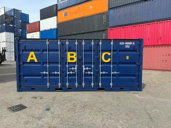20OD200520RAL5013.webp 20-Fuß-Container mit offener Seite und Auffangwanne