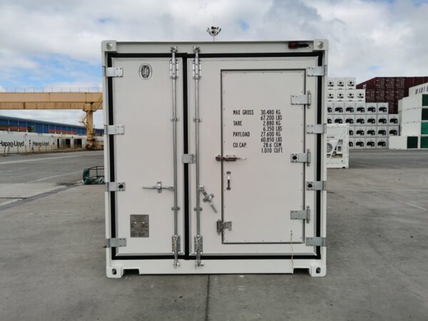 20ft-shipping-container-domestic-reefer-white-new-front.jpg 20 Fuß Neu Kühlcontainer Sonderausstattung