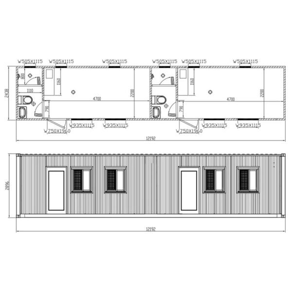 40.1.3 Modifizierte 40-Fuß-Container für Airbnb, Büros und Wohnlösungen