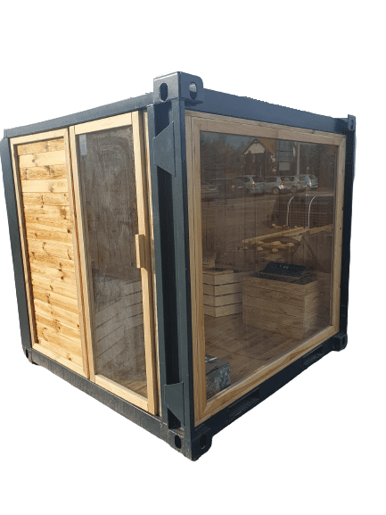 4136619645 6FT Sauna Container aus Holz