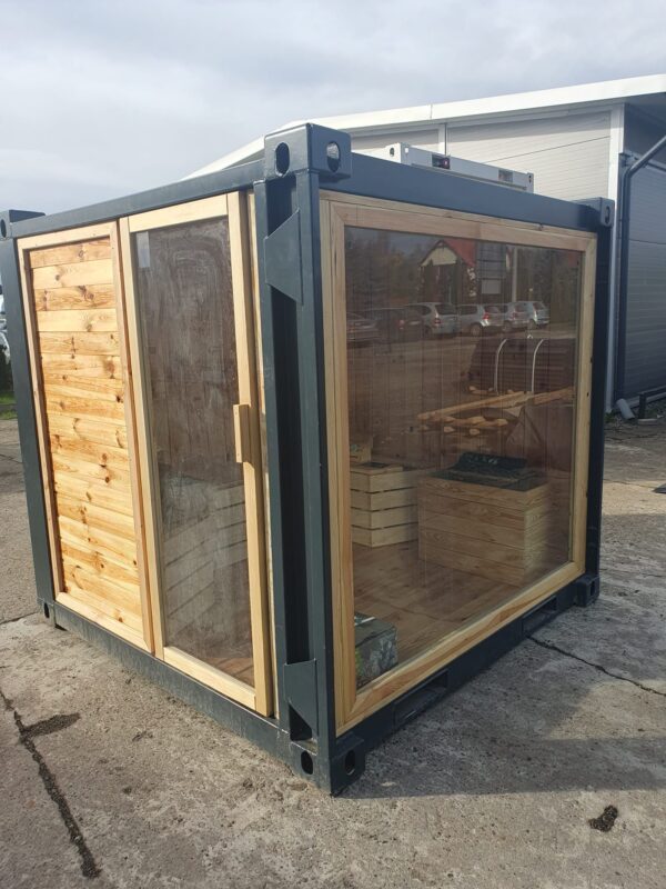 4136625834 6FT Sauna Container aus Holz